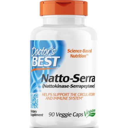 DRB-00294 - Natto-Serra 90 Veggie Capsules в категория Мигрена. Natto-Serra 90