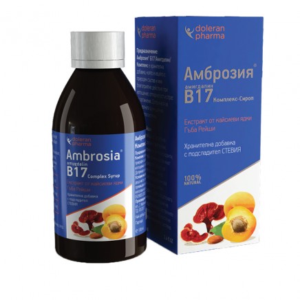 Мнения и ползи от Ambrosia B17 + Reishi Complex 100 мл сироп четете в Zdrave365.com DOL-720670 - Ambrosia B17 + Reishi Complex 100 ml syrup Doleran Pharma в категория