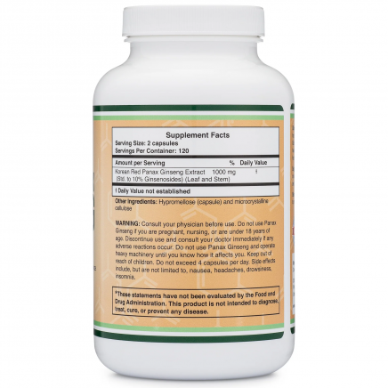 DOW-00758 - Korean Panax Ginseng 500 mg 240 Capsules в категория Мозъчна