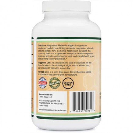 DOW-00751 - Magnesium Malate 500 mg 420 Capsules в категория Минерали. Magnesium