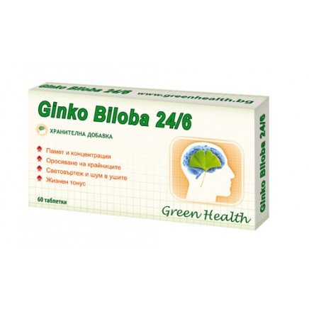 GRH-307170 - Ginko Biloba 24/6 60 tablets в категория Имунна Подкрепа.