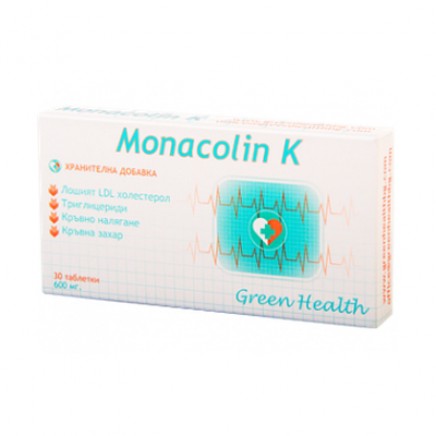 - Монаколин К 600 мг 30 таблетки Green Health в категория .