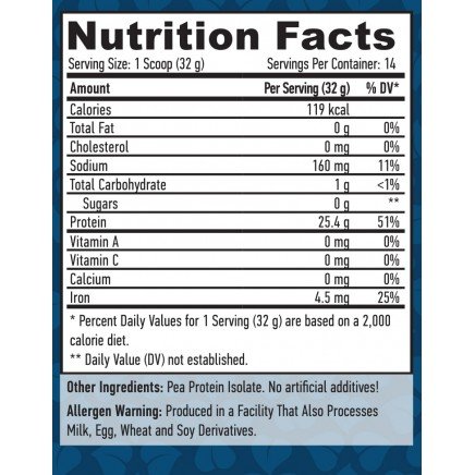 HLB-00775 - All Natural Pea Protein Isolate 454 g в категория Отслабване. All