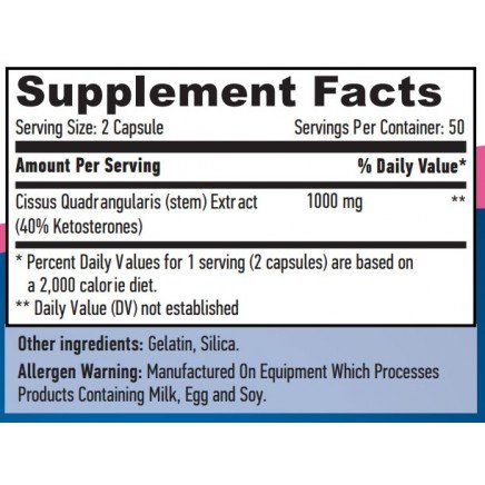 HLB-00730 - Cissus 500 mg 100 Capsules в категория Остеопороза. Cissus 500