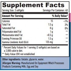 Evening Primrose Oil (Cold Pressed) 500 мг 120 гел-капсули Evening Primrose Oil (Cold Pressed) 500 мг 120 гел-капсули
