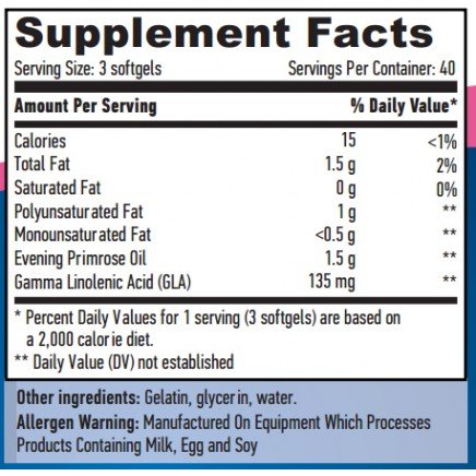 HLB-00767 - Evening Primrose Oil (Cold Pressed) 500 mg 120 Softgels в категория
