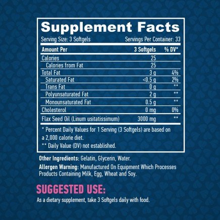 HLB-00768 - Flaxseed Oil 1000 mg 100 Softgels в категория Детоксикация.
