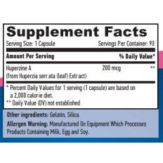 Huperzine A 98% Extract 200 мкг 90 капсули Huperzine A 98% Extract 200 мкг 90 капсули