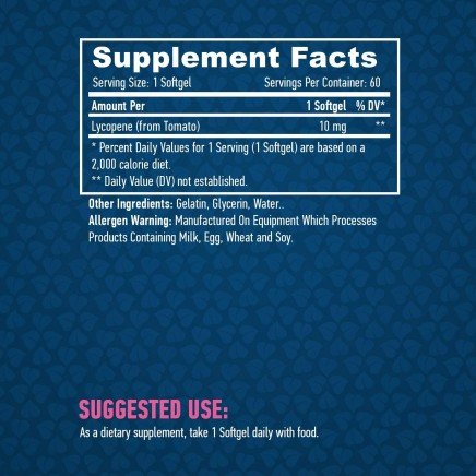 - Lycopene 10 mg 60 Softgels в категория Атеросклероза. Lycopene 10 мг 60