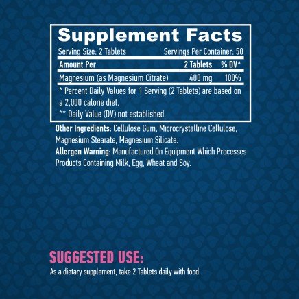 HLB-00727 - Magnesium Citrate 200 mg 100 Tablets в категория Минерали. Magnesium