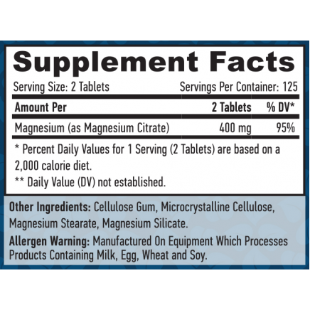 HLB-00770 - Magnesium Citrate 200 mg 250 Tablets в категория Минерали. Magnesium