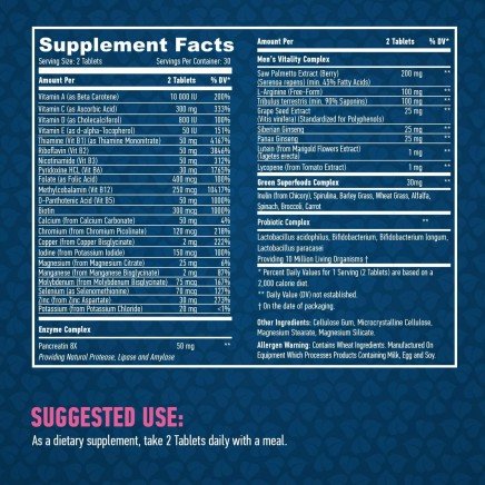 HLB-00763 - Food Based Mens Multivitamin 60 Tablets в категория Витамини. Mens