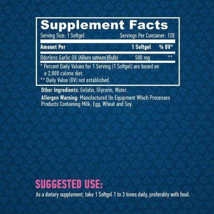 HLB-00733 - Odorless Garlic Oil Extract 500 mg 120 Softgels в категория