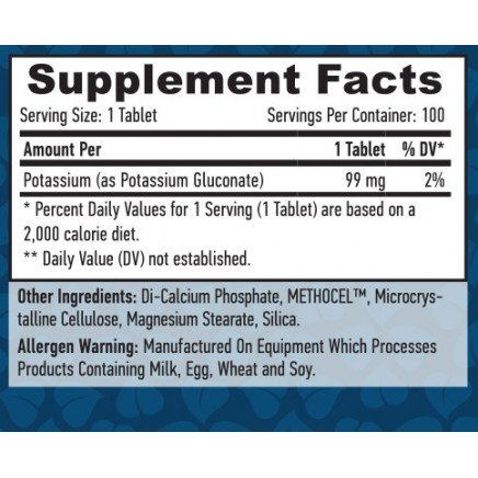HLB-00773 - Time Release Potassium Gluconate 99 mg 100 Tablets в категория