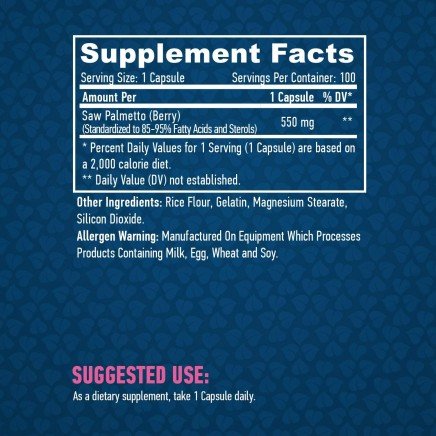 HLB-00785 - Saw Palmetto 550 mg 100 Capsules в категория Импотентност