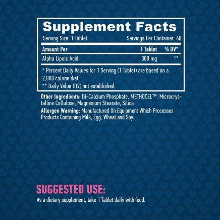 HLB-00714 - Time Release Alpha Lipoic Acid 300 mg 60 Tablets в категория Диабет.