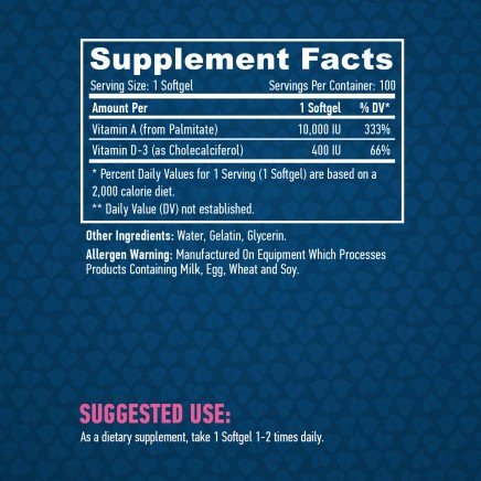 HLB-00767 - Vitamin A & D Complex 100 Softgels в категория Витамини. Vitamin A &