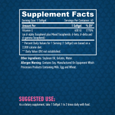 Vitamin E Natural Mixed Tocopherols 400 IU 60 гел-капсули Vitamin E Natural Mixed Tocopherols 400 IU 60 гел-капсули