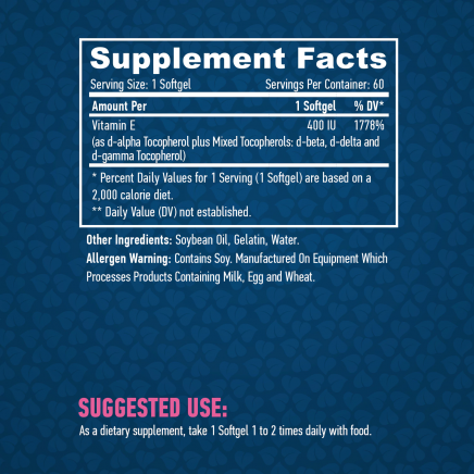 HLB-00788 - Vitamin E Natural Mixed Tocopherols 400 IU 60 Softgels в категория