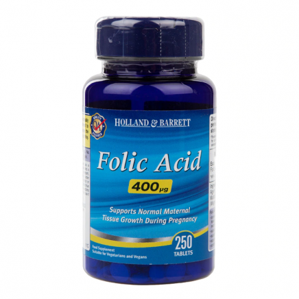 HOB-014035 - Folic Acid 400 mcg 250 Tablets в категория Витамини. Folic Acid 400