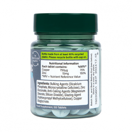 HOB-472404 - High Strength Chelated Zinc with Copper 15 mg 120 Tablets в категория