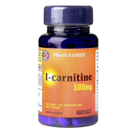 - L-Carnitine 500 mg 60 Coated Caplets в категория Отслабване. L-Carnitine 500