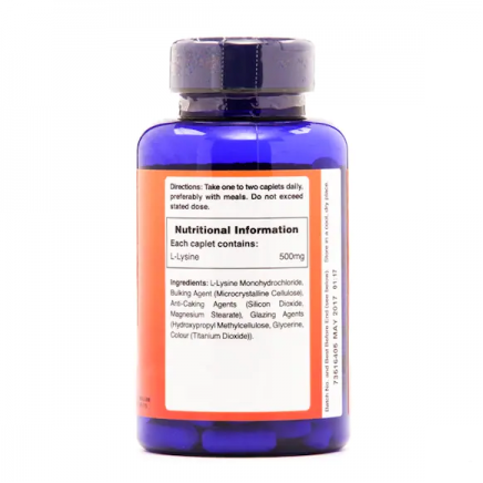 HOB-030608 - L-lysine 500 mg 100 Tablets в категория Имунна Подкрепа.