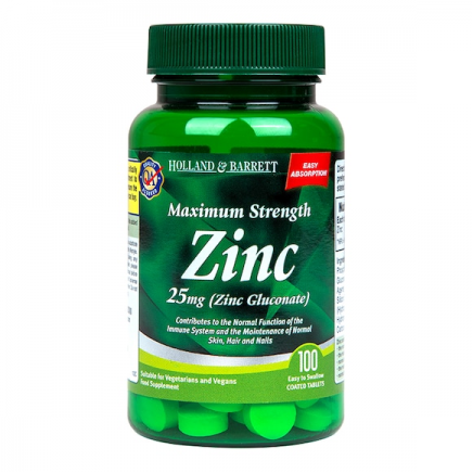 - Maximum Strength Zinc Gluconate 25 mg 100 Tablets в категория Минерали.