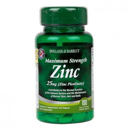 HOB-042618 - Maximum Strength Zinc Picolinate 25 mg 100 Tablets в категория