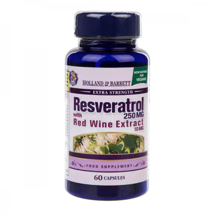 HOB-190708 - Resveratrol 250 mg with Red Wine Extract 10 mg 60 Capsules в категория