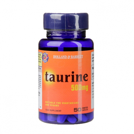 HOB-005200 - Taurine 500 mg 50 Coated Caplets в категория Мозъчна функция