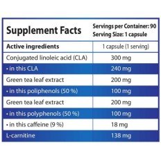 CLA, GREEN TEA, L-CARNITINE 90 capsules CLA, GREEN TEA, L-CARNITINE 90 capsules