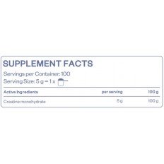 Creatine Powder - Unflavored 500 g Creatine Powder - Unflavored 500 g