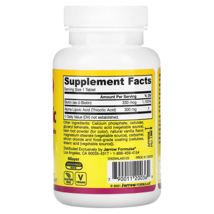 JRW-20036 - Alpha Lipoic Sustain 300 mg 120 Tablets в категория За Здрави Очи.