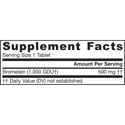 JRW-23006 - Bromelain 1000 GDU 60 Tablets в категория Подагра. Bromelain 1000 GDU