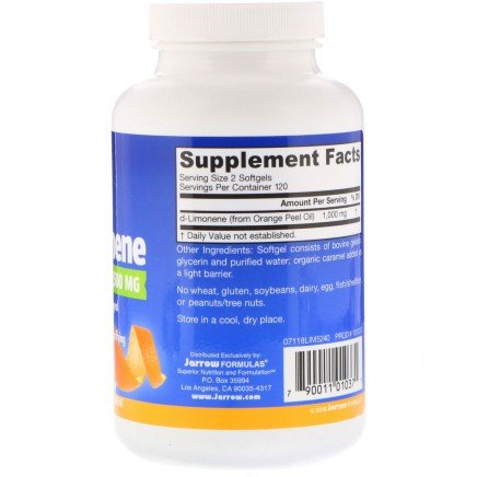 JRW-01037 - D-Limonene 500 mg 120 Softgels в категория Черен Дроб. D-Limonene
