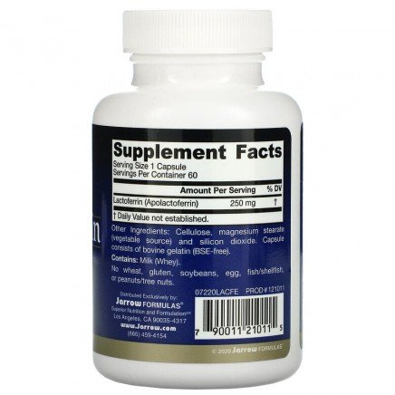 JRW-21011 - Lactoferrin 250 mg 60 Capsules в категория Храносмилане.