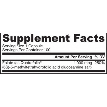 JRW-30008 - Methyl Folate 1000 mcg 100 Capsules в категория Витамини. Methyl