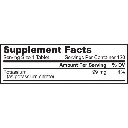 JRW-13014 - Potassium Citrate 99 mg 120 tablets в категория Минерали. Potassium