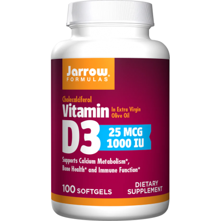JRW-30003 - Vitamin D3 (Cholecalciferol) 25 mcg (1000 IU) 100 Softgels в категория