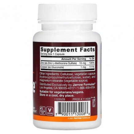 JRW-13008 - Zinc Balance 15 mg 100 Veggie Capsules в категория Минерали. Zinc