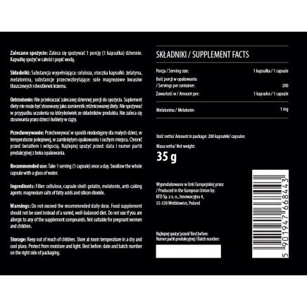 KFD-668443 - Melatonin 200 Capsules в категория Стрес. Melatonin 1 мг 200