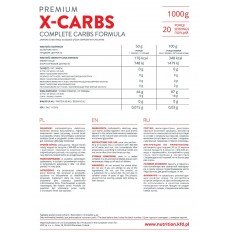 Premium X-Carbs Powder 1000 гр Premium X-Carbs Powder 1000 гр
