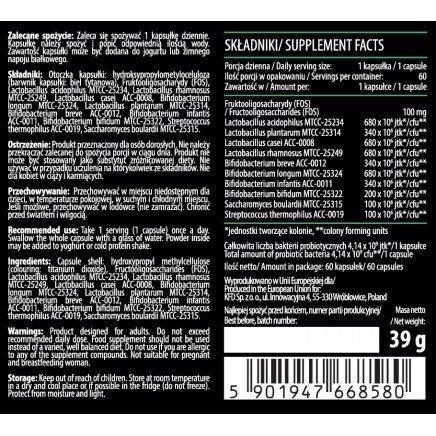 KFD-668580 - Probiotic 60 Capsules в категория Бактериални инфекции.