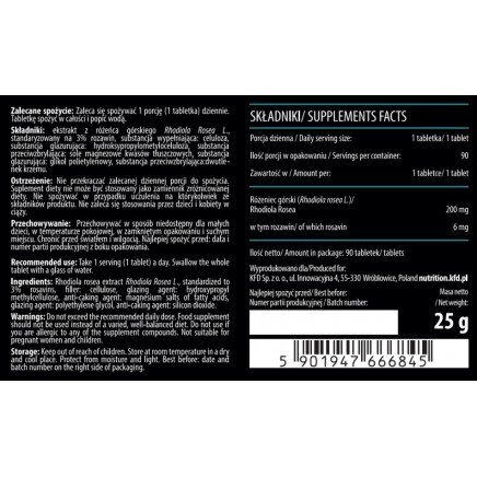KFD-666845 - Rhodiola Rosea 200 mg 90 Tablets в категория Стрес. Rhodiola Rosea