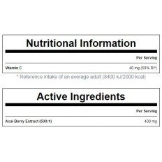 Acai Berry Plus Vitamin C 30 капсули Myprotein Acai Berry Plus Vitamin C 30 капсули Myprotein
