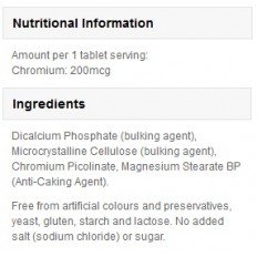 Хром Chromium Picolinate 200mcg 180 таблетки