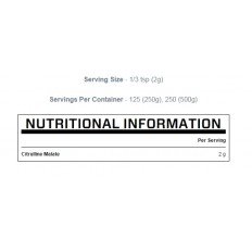 Citrulline Malate 250 гр I MYPROTEIN Citrulline Malate 250 гр I MYPROTEIN