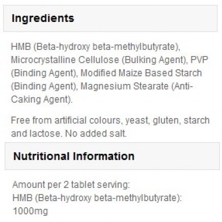 MYP-309872 - HMB 500 mg 180 Tablets в категория Сърдечно-съдово