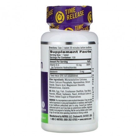 NTL-00458 - Time Release Melatonin 3 mg 100 Tablets в категория Имунна